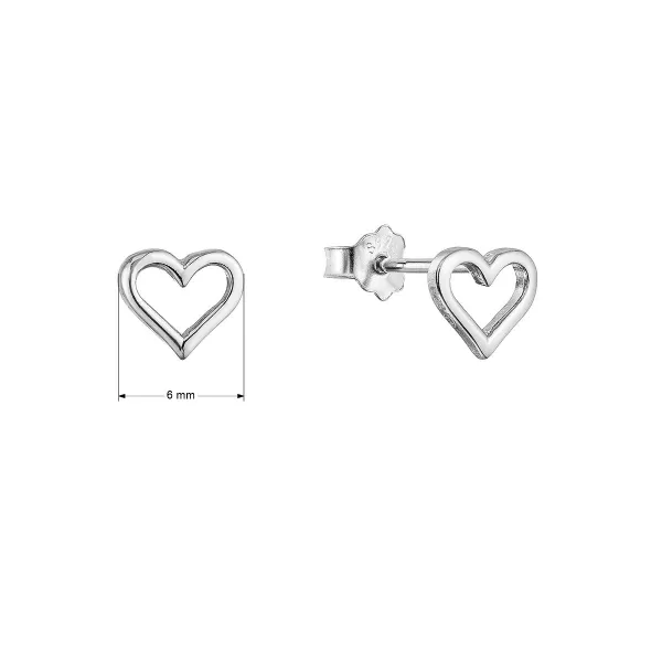Strieborné náušnice malé srdiečka 61036