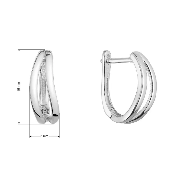 Strieborné náušnice kruhy 61018