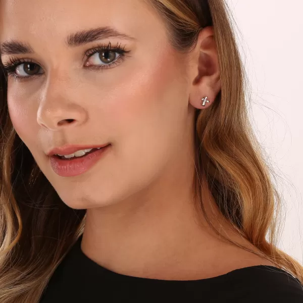 Strieborné mašličkové náušnice 61043