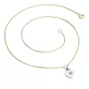 Náhrdelník srdca s diamantom 10874-NH05-ZLB-DIA