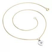 Náhrdelník srdca s diamantom 10874-NH05-ZLB-DIA