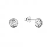 Strieborné náušnice kôstky so zirkónmi 11520.1 crystal
