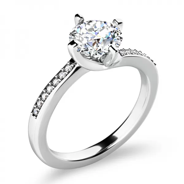 Dámsky prsteň prírodný diamant 1.077 ct biele zlato 10963-B-DIA