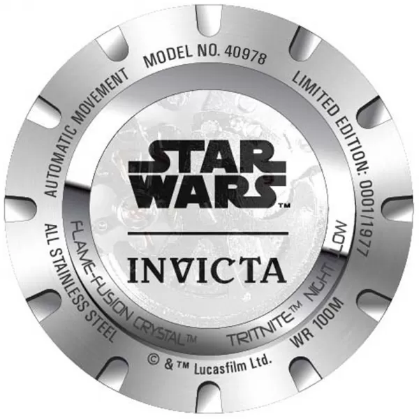 Invicta Star Wars Darth Vader Automatic 52 mm 40978 Limitovaná edícia 1977 kusov
