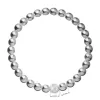 Perlový náramok šedý s Preciosa kryštálmi 33115.3