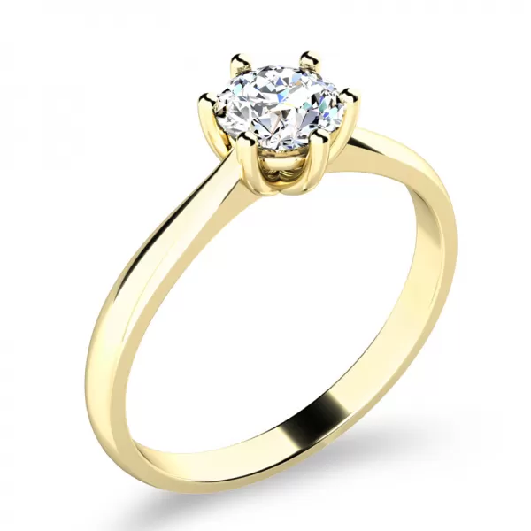 Zásnubný prsteň žlté zlato 585/1000 prírodný diamant 0,50 ct G/SI ZP-10965-ZL-DIA
