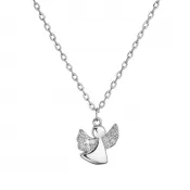 Strieborný náhrdelník anjelik so zirkónmi 12106.1
