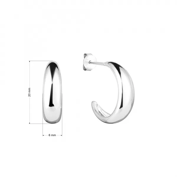 Strieborné náušnice kruhy 61062