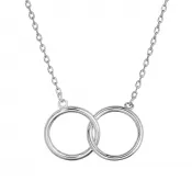 Strieborný náhrdelník s krúžkami 62026