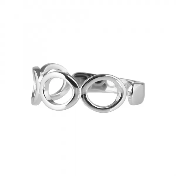 Strieborný prsteň okrúhle očká 65009 UNI