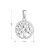 Strieborný prívesok malý strom života lemovaný zirkónmi biely 14026.1