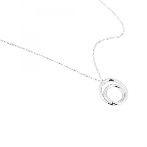 Strieborný náhrdelník špirálový ovál 62018