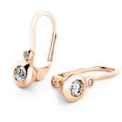 Zlaté náušnice s diamantmi 10984-cv-dia