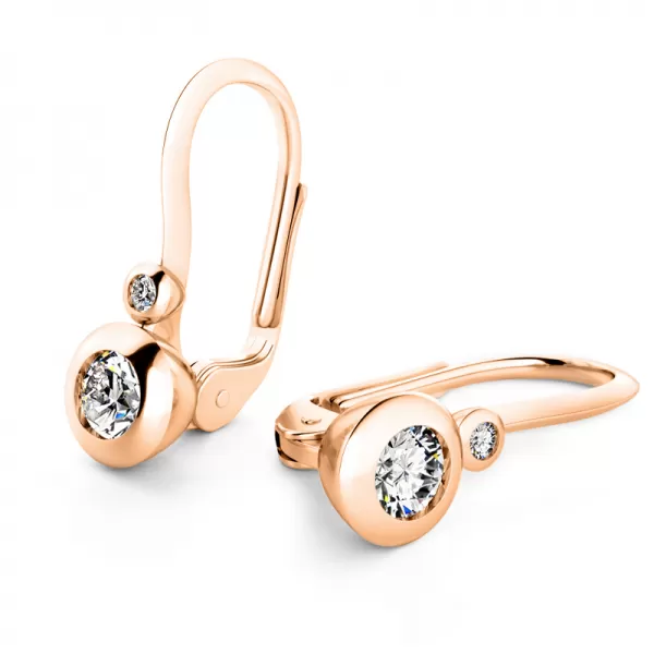 Zlaté náušnice s diamantmi 10984-cv-dia