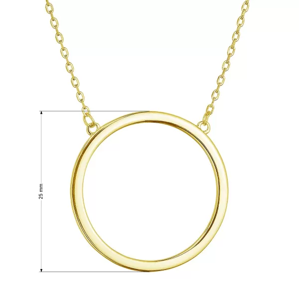 Pozlátený strieborný náhrdelník s krúžkom 62027