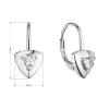 Strieborné náušnice s bielym zirkónom 11512.1 crystal