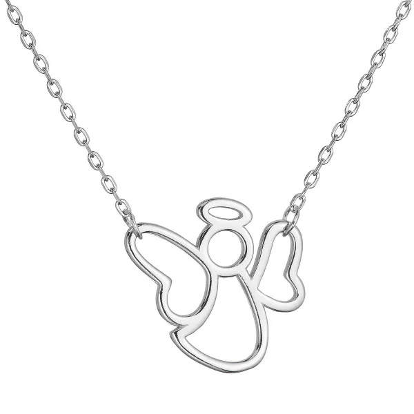 Strieborný náhrdelník s anjelom 62029