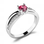 Dámsky prsteň biele zlato 585/1000 prírodný diamant G/SI 10998-B-TUR