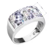 Strieborný prsteň s kryštálmi Swarovski fialový 35014.3 violet