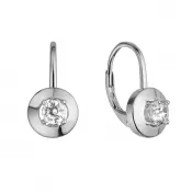 Strieborné náušnice s bielym zirkónom 11510.1 crystal