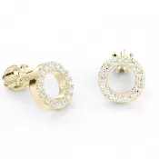 Zlaté náušnice krúžky s briliantmi 10980-ZL-DIA