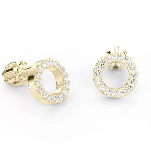 Zlaté náušnice krúžky s briliantmi 10980-ZL-DIA