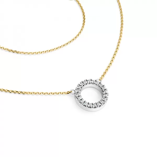 Náhrdelník s diamantmi 10981-NH01-ZLB-DIA