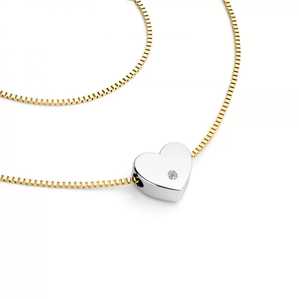 Náhrdelník s diamantom 10979-NH01-ZLB-DIA