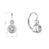 Strieborné náušnice visiace so zirkónmi bielej 11453.1
