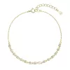 Pozlátený strieborný náramok s malými zirkónmi 13031.1