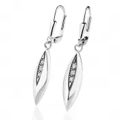 Zlaté visiace náušnice s diamantmi 10974-B-DIA