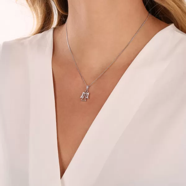 Strieborný prívesok anjel s krídlami zo zirkonov 14042.1 crystal