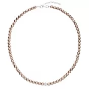 Perlový náhrdelník hnedý s Preciosa kryštálmi 32063.3