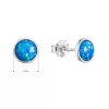 Strieborné náušnice kôstky so syntetickým opálom modré 11464.3 blue