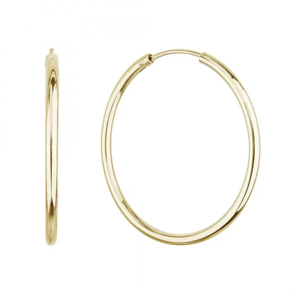 Pozlátené strieborné náušnice kruhy 61005