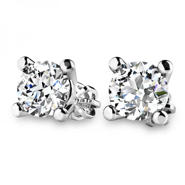 Dámske náušnice biele zlato 585/1000 prírodný diamant 0,52 ct G/SI 10828-410-NS-B-DIA