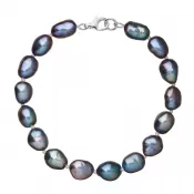 Perlový náramok z riečnych perál so zapínaním z bieleho 14 karátového zlata 823011.3/9260B peacock