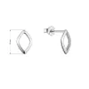 Strieborné náušnice geometrický tvar 61039