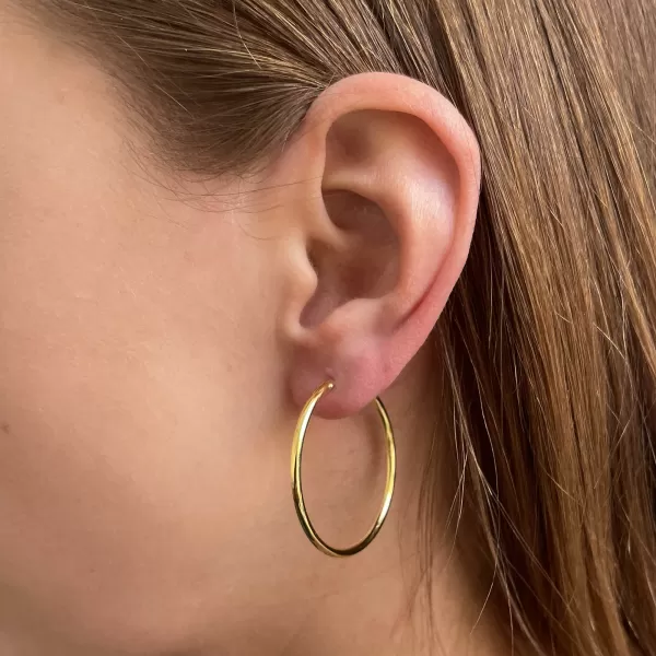 Pozlátené strieborné náušnice kruhy 61005