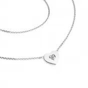 Náhrdelník srdca s diamantom 10874-NH01-B-DIA