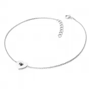 Náramek z bílého zlata 585/1000 s přírodním černým diamantem 0,045ct, 10874-NR02-B-Black