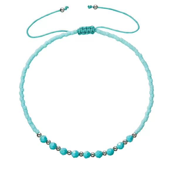 Textilné Miyuki náramok tyrkys 13037.3 turquoise
