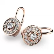 Zlaté náušnice so zirkónmi 10920-CV-ZIR