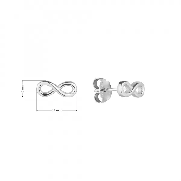 Strieborné náušnice nekonečno 61048