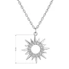 Strieborný náhrdelník slnka so zirkónmi 12115.1
