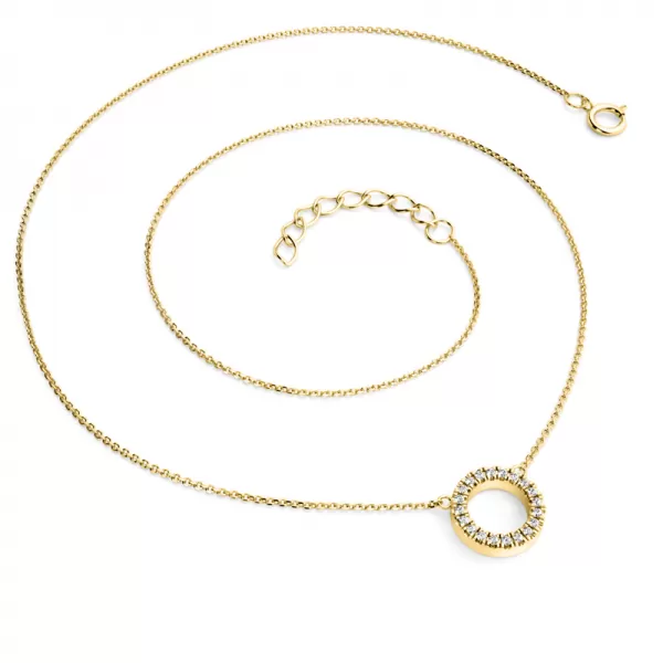 Náhrdelník s diamantmi 10981-NH01-ZL-dia