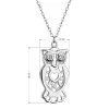 Strieborný náhrdelník sova 12112.1