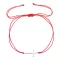 Kabbalah náramok so strieborným krížikom 13045.3 red