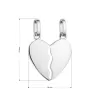 Strieborný prívesok rozdelená srdce 64003