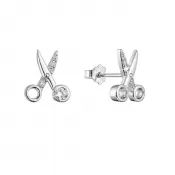 Strieborné náušnice nožnice so zirkónmi 11525.1 crystal